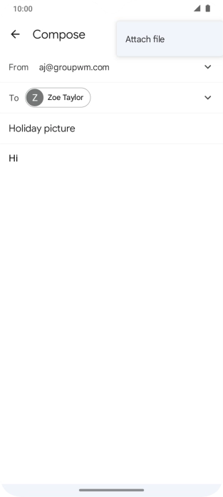 Press Attach file and go to the required folder.