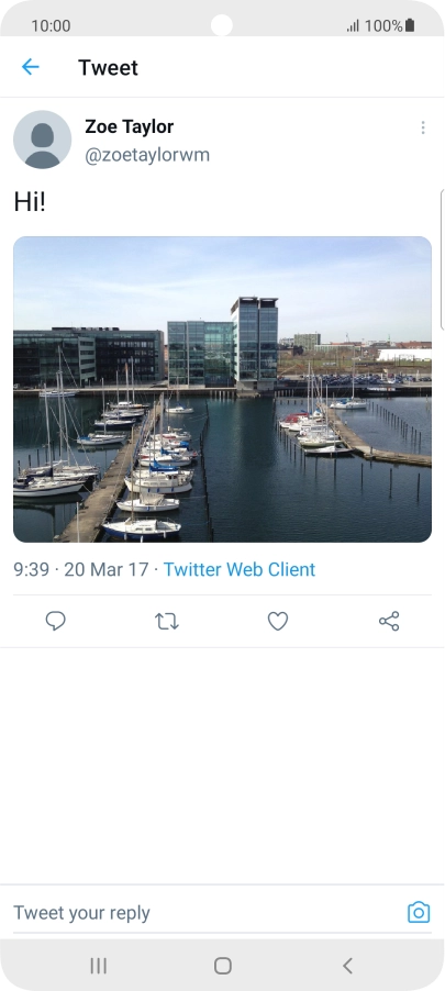 Press the text input field.