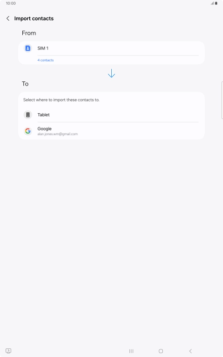 Press the required Google account.