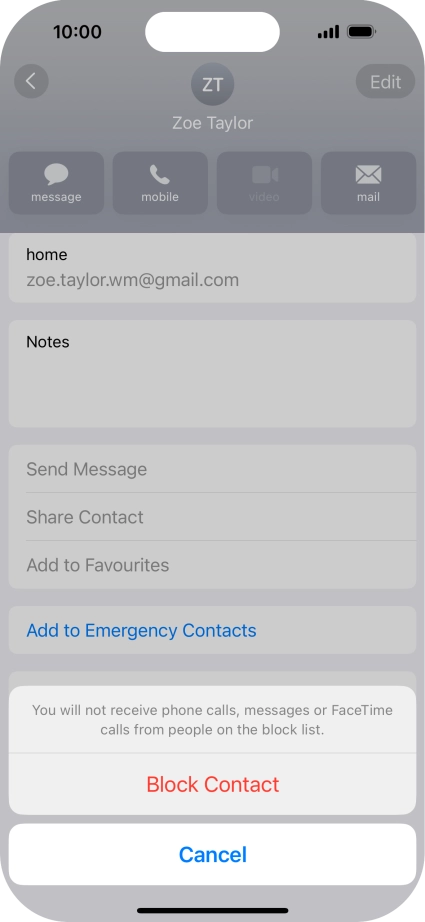 Press Block Contact.