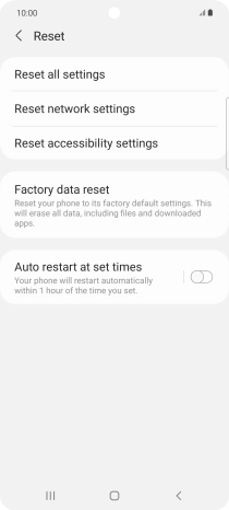 Press Factory data reset. Press Factory data reset.