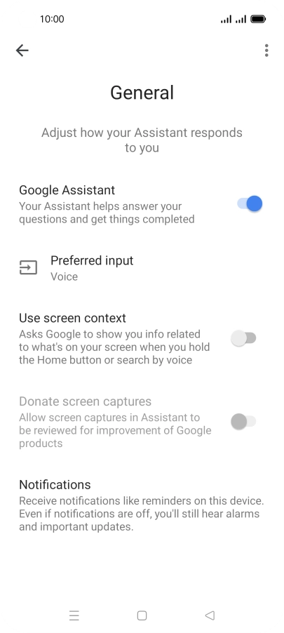 Press the indicator next to 