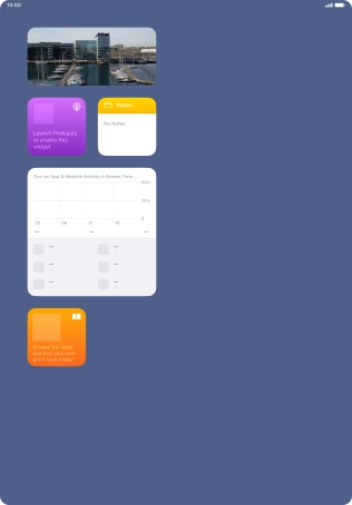 Press and hold the required widget until a pop-up menu is displayed. Press and hold the required widget until a pop-up menu is displayed.