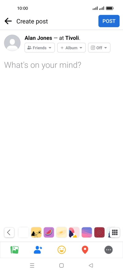 Press the text input field.