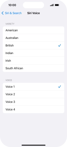 Press the required accent.