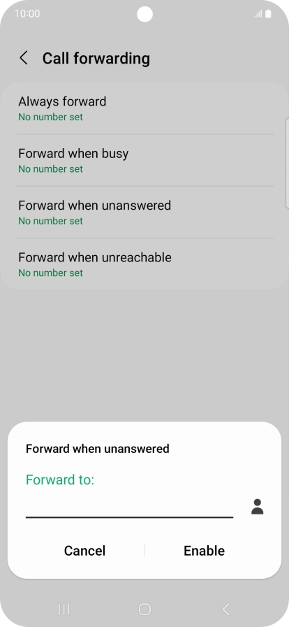 Key in +447836121121 and press Enable.