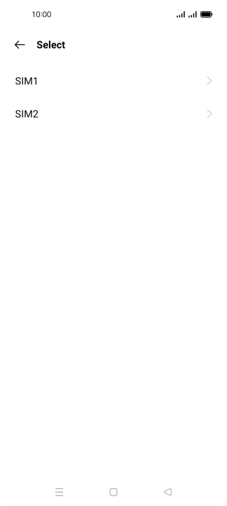 Press the required SIM.