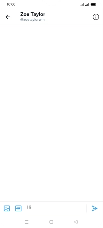Write the required message and press the send icon. Write the required message and press the send icon.