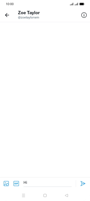 Write the required message and press the send icon. Write the required message and press the send icon.