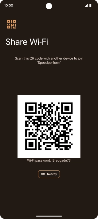 Place the QR code inside the camera frame on the other device to scan the code.