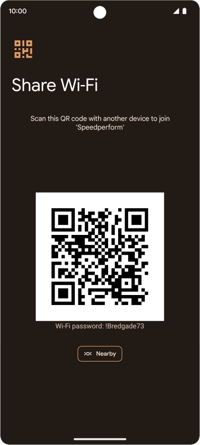 Place the QR code inside the camera frame on the other device to scan the code.