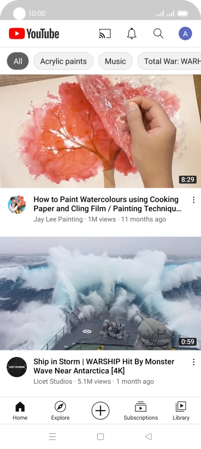 Press the upload icon.