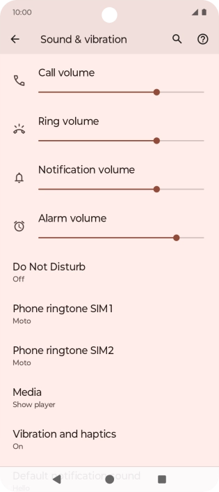 Press Phone ringtone SIM.