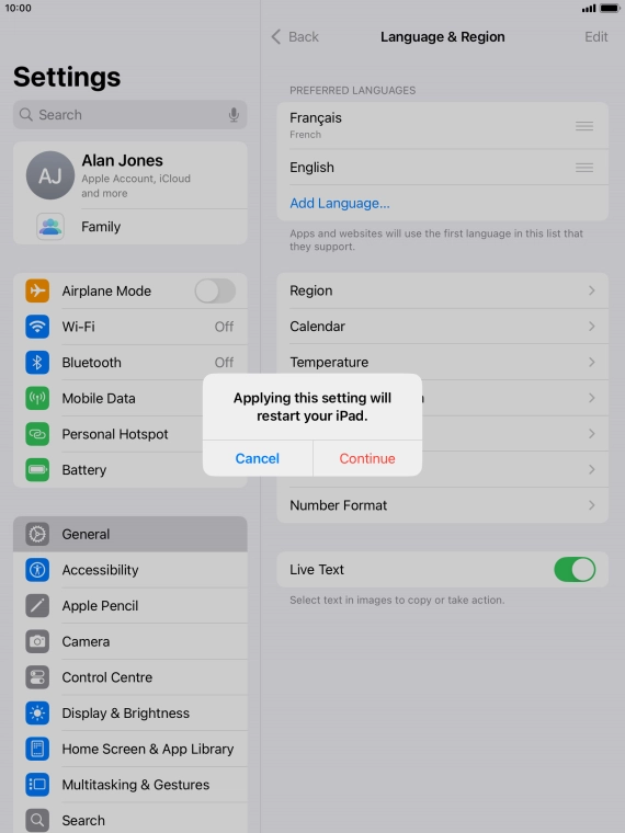 Press Continue. Press Continue.