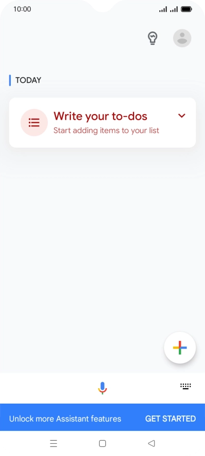 Press the profile icon.