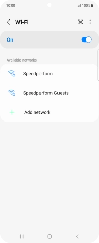 Press the required Wi-Fi network.