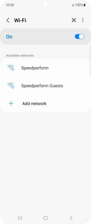 Press the required Wi-Fi network.