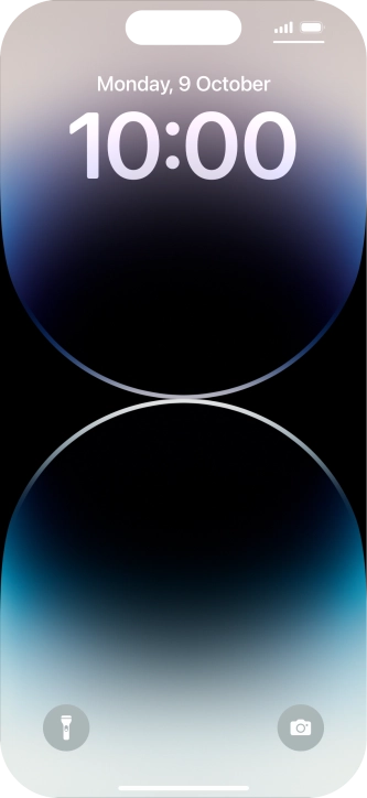 Press and hold anywhere on the lock screen.