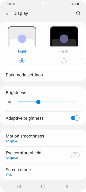 Press the indicator next to 