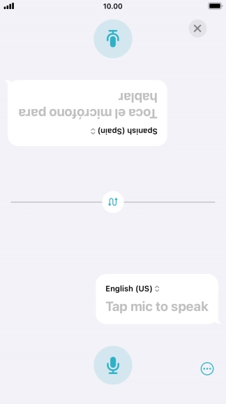 Press the end icon to end two-way view.