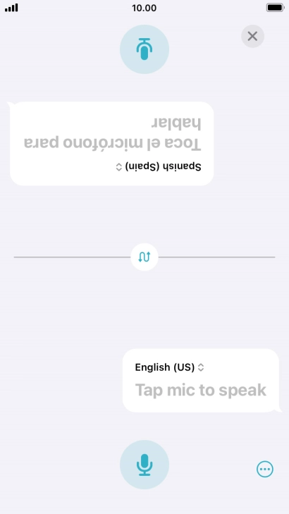 Press the end icon to end two-way view.