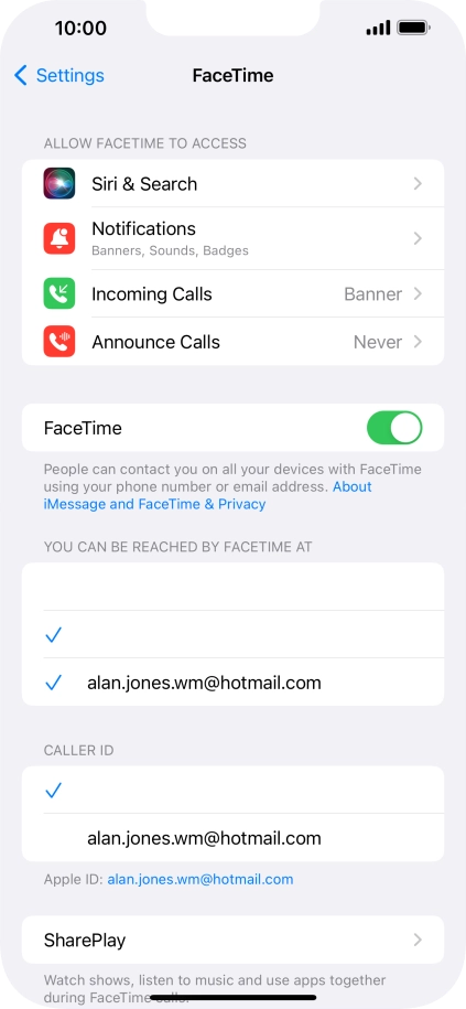 Press the indicator next to 
