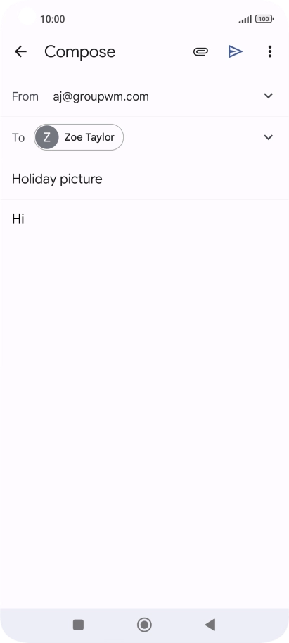Write the required text and press the send icon.