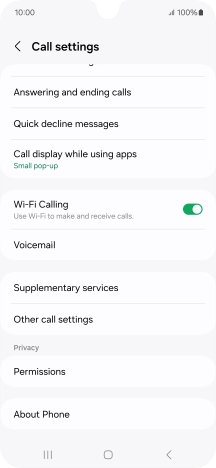 Press Supplementary services. Press Supplementary services.