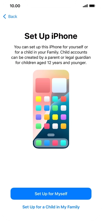 Press Set Up for Myself.