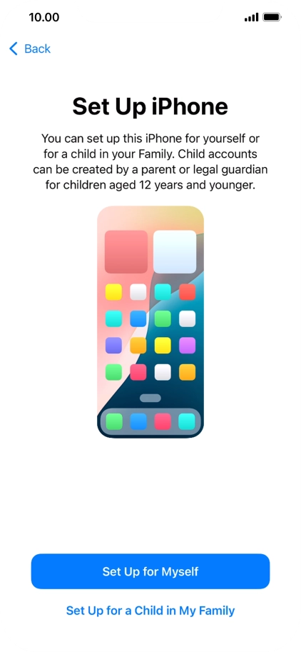 Press Set Up for Myself.