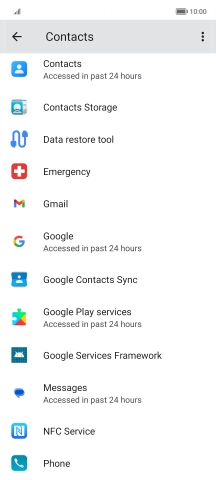 Press the required app.