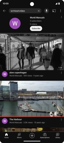 Press the required video clip.