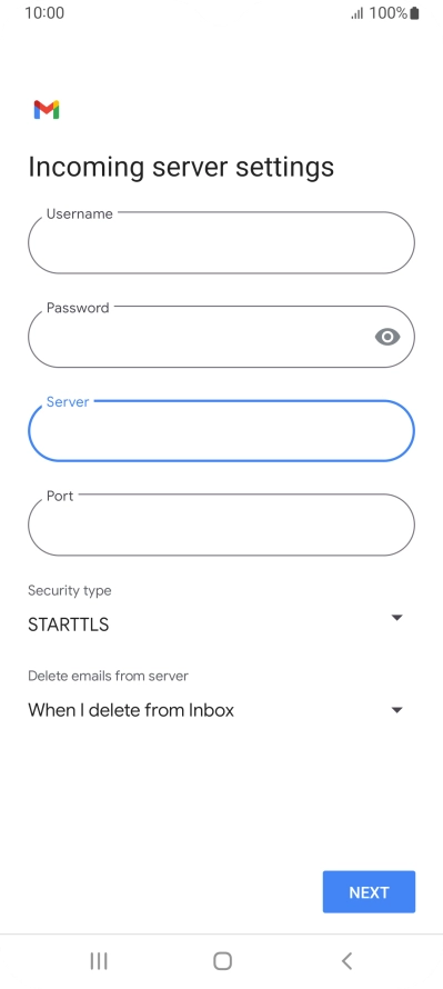 Press the field below 