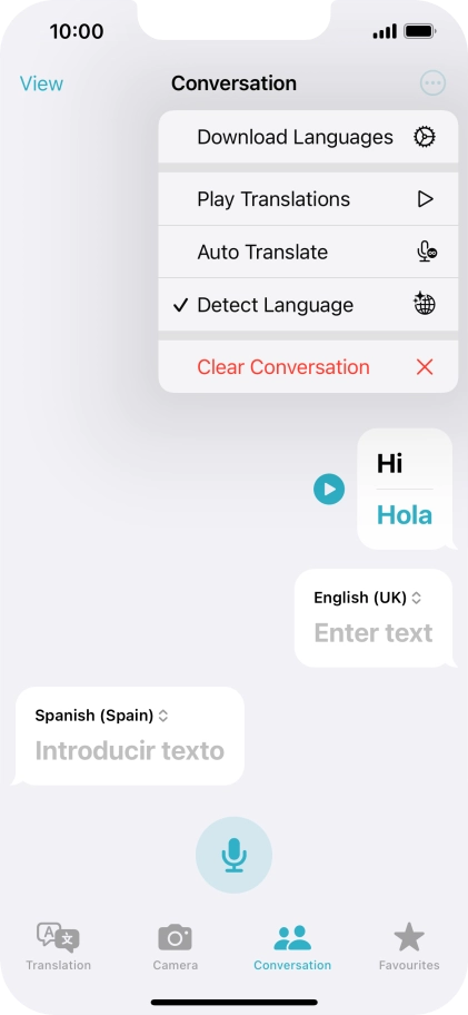 Press Clear Conversation.