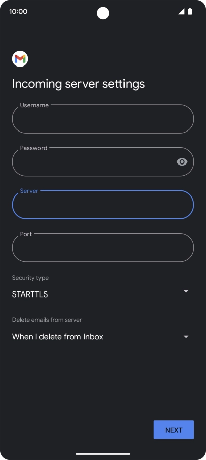 Press the field below 