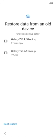 Press the required backup and your phone restores the content of the selected backup. Subsequently, follow the instructions on the screen to set up your phone and prepare it for use. Press the required backup and your phone restores the content of the selected backup. Subsequently, follow the instructions on the screen to set up your phone and prepare it for use.