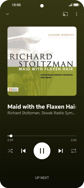 Press arrow right to go to the next audio file.