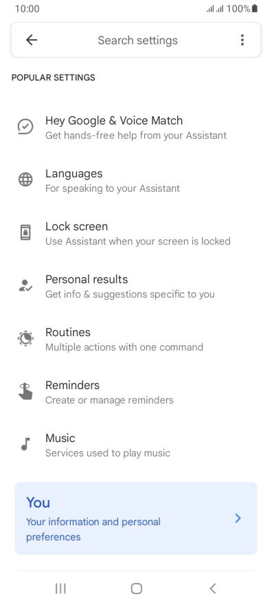 Press Hey Google & Voice Match.
