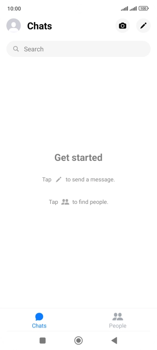 Press the new message icon.