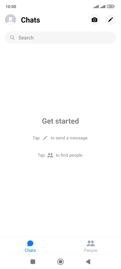 Press the new message icon.