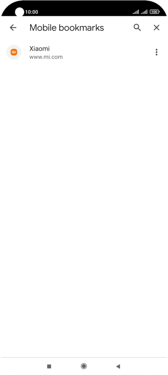 Press the required bookmark.