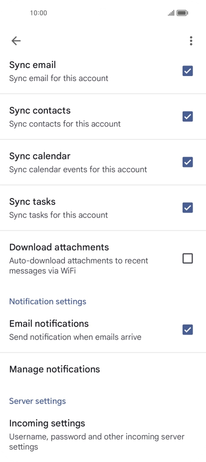 Press the field next to 