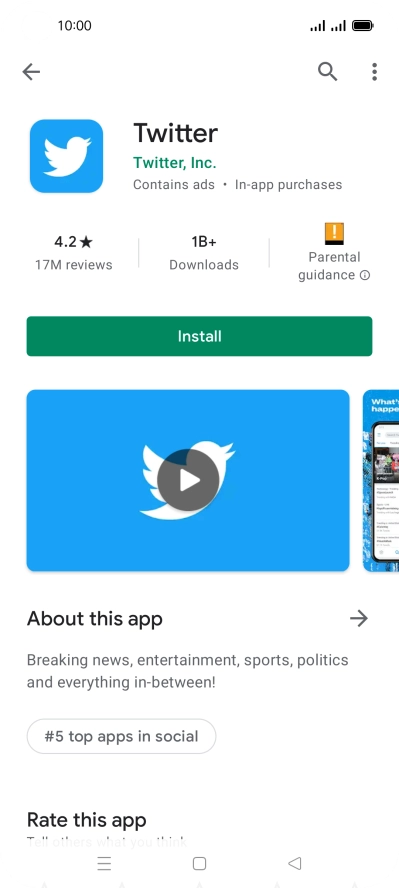 Press Install and follow the instructions on the screen to install the app.