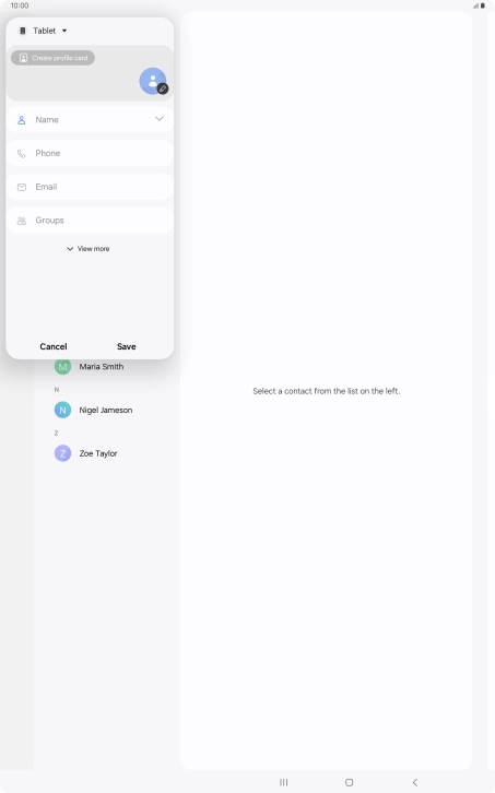 Press the address book drop down list.