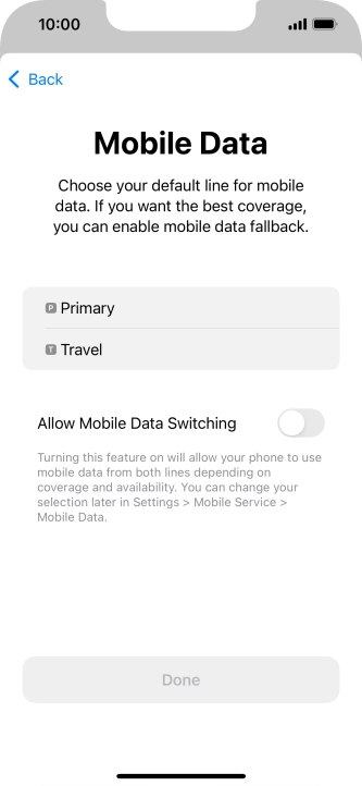 Press the required price plan. Press the required price plan.
