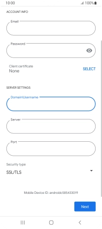 Press the field below 