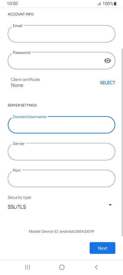 Press the field below 