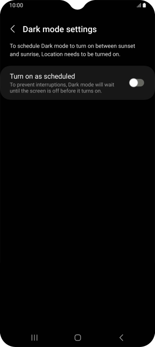 Press the indicator next to 