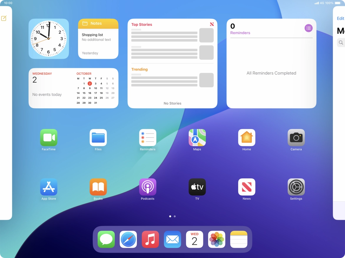 Press the required app. Press the required app.