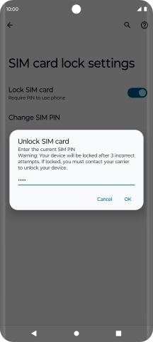 Key in your PIN and press OK.